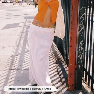 Princess Polly Cream Maxi Skirt